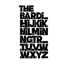 Obraz premium Abstract Typography Background with Distorted Letters and Shapes