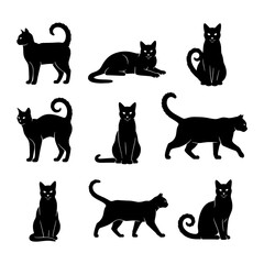 Cat Silhouette Set