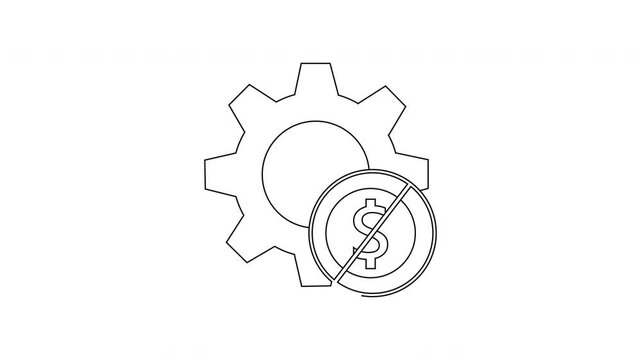 Cost Optimization Icon Animation - Streamlining Expenses and Efficiency.