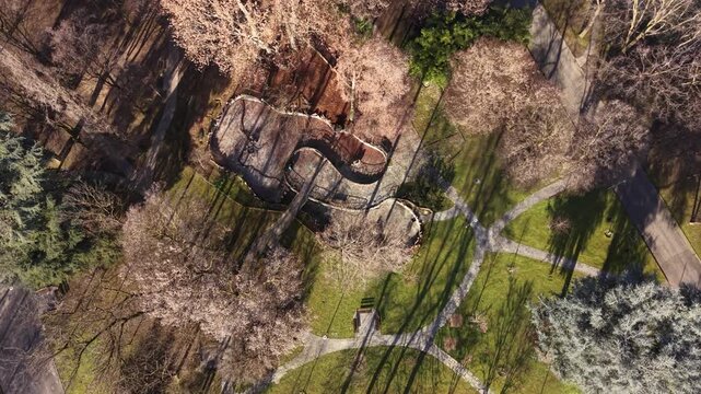 Green space city aerial