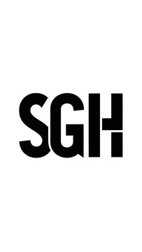 Bold black SGH logo on a clean white background