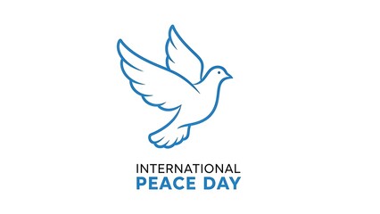 Obraz premium White Dove Flying for International Peace Day