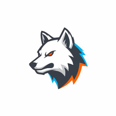 Obraz premium Aggressive Wolf Head Logo Design.