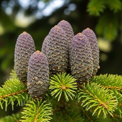 Noble Fir Cones - A Close-Up of Natures Beauty.