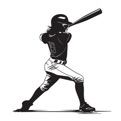 baseball player hitting ball