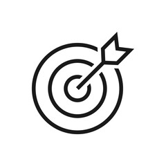 Simple Target Line Icon Editable Stroke
