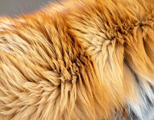 Close-up of thick, reddish-brown fur, showing texture and varying tones