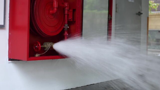 Fire extinguisher testing water pressure hose system