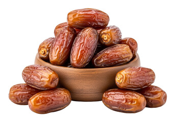 dried dates in wooden bowl for ramadan