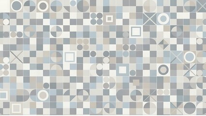Geometric pattern with blue gray and white shapes