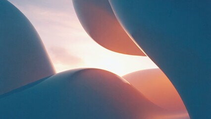Ultra Clean Abstract Gradient Background with Flowing Organic Shapes