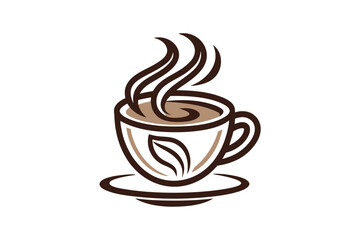 Obraz premium hot chocolate mug soft flowing cup icon