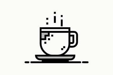 espresso cup icon precise geometric design