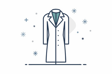 longline coat icon clean elongated form