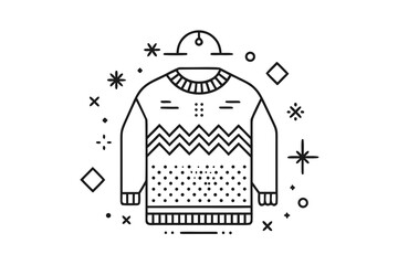 knitwear icon simplified sweater shape