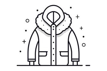 urban winter coat icon structured silhouette