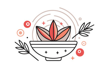 winter spices icon abstract geometric