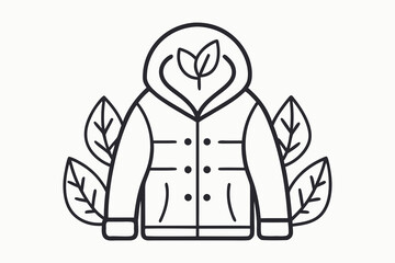 reusable fabric winter coat icon