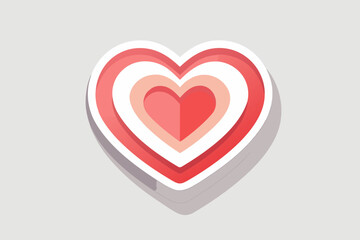 romantic heart sticker icon