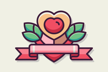 rose heart love icon