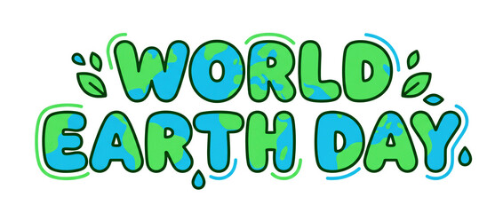 World Earth Day illustration on a white background