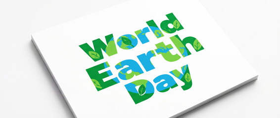 World Earth Day illustration on a white background