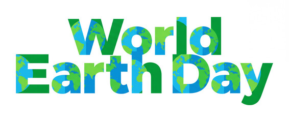 World Earth Day illustration on a white background