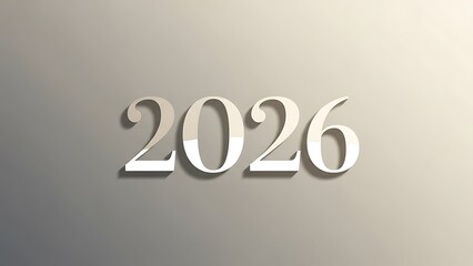 Modern 2026 typography on sleek gradient background