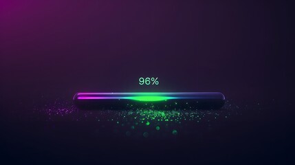 Minimalistische Fortschrittsanzeige im futuristischen Interface
