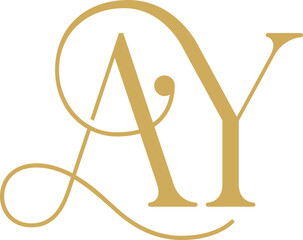 AY, YA, A, Y Abstract Letters Logo Monogram