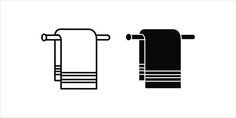 Simple illustration of a folded towel for bathroom or hygiene concepts