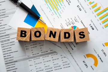 Bonds investment concept representing financial market analysis