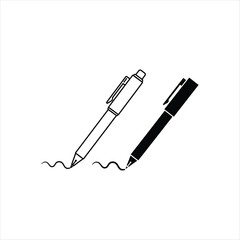 Illustrator eps file depicting a writing pen creativity icon for design