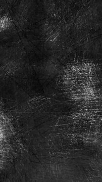 Vertical texture of chaotic surface shading with pencil shading and scratches, looped fast black background.