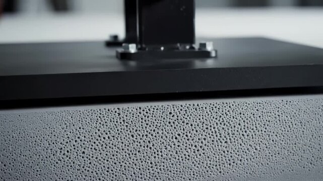 Closeup of textured surface with holes