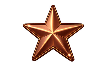 Obraz premium Bronze star icon presenting success, achievement, and premium quality with a metallic, shiny 3d rendering