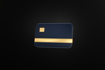 Credit Card with Gold Stripe