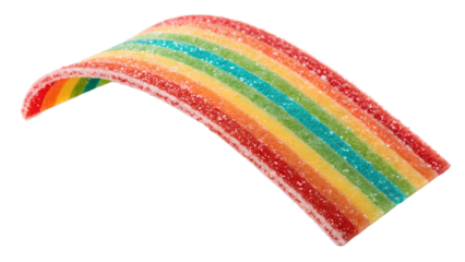 Vibrant Sugar Coated Rainbow Candy isolated on transparent background