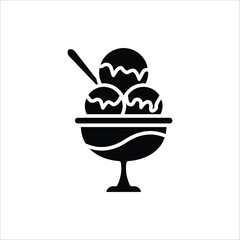 Ice Cream icon. Ice cream cone and ice cream scoop cup symbol. Vector illustration for web design. Isolated on white background.