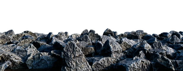Rocky terrain with jagged stones and uneven surfaces