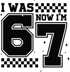 Checkered Birthday Svg, 67 Meme Birthday