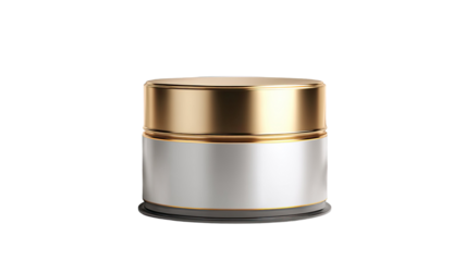 Blank white cosmetic cream jar isolated on a white background for beauty and skin care product makeup