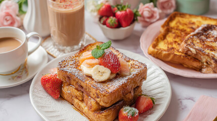 Yummy French toast  fruit