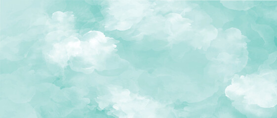 Colorful Gradient Ink Watercolor Splash on Canvas &ndash; Abstract Hand-Drawn Blue Paint Stroke Background