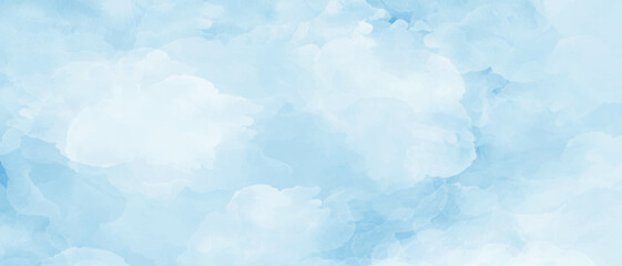 Abstract Blue Watercolor Paint Stroke with Bright Gradient Colors and Hand-Drawn Ink Splash Effect background.