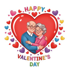 Happy valentine's day to an elderly couple