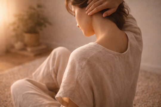 Serene moment captures somatic connection of senses as nervous system finds regulation in peaceful environment