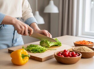Healthy Salad Preparation