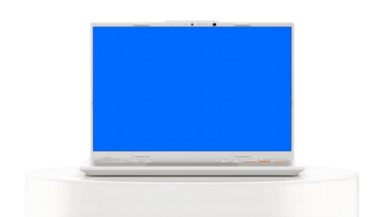 Realistic Responsive Laptop Screen Mockup for Website and UI UX Transparent Background PNG