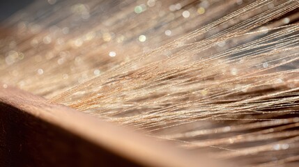 Close-up view of delicate, interwoven threads.